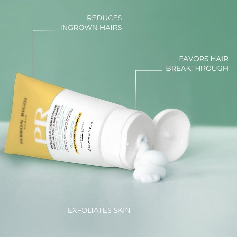 New! Prevent Ingrown Hair with Cirepil Double Gommage Exfoliating Scrub Lotion