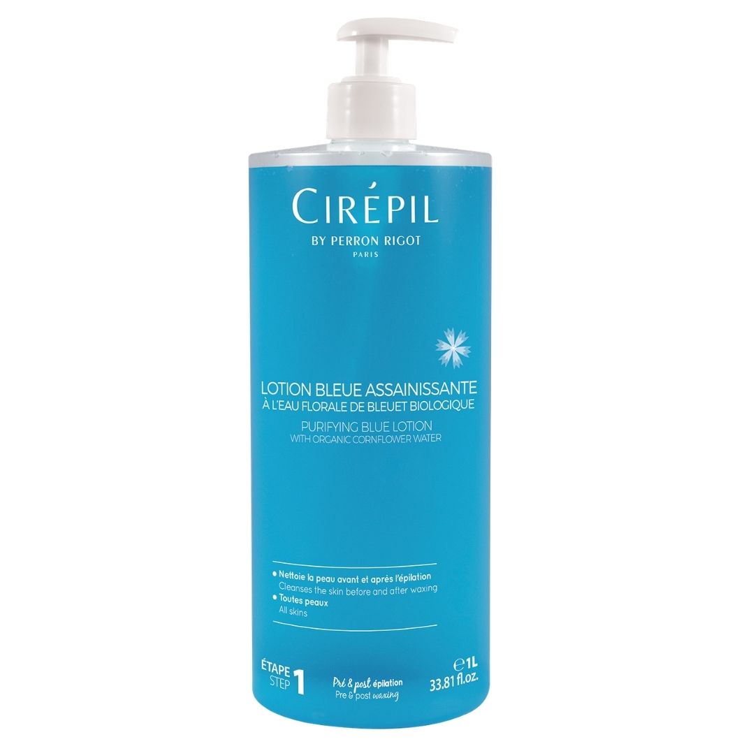 Cirepil Pre and Post Wax Cleansing Blue Lotion 1L Pump Bottle