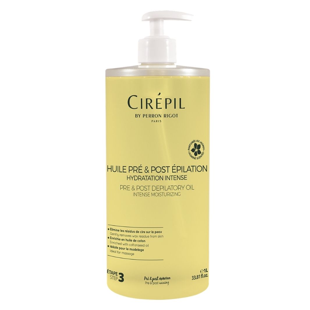 Cirepil Pre and Post Wax Jasmin Oil 1L Pump Bottle