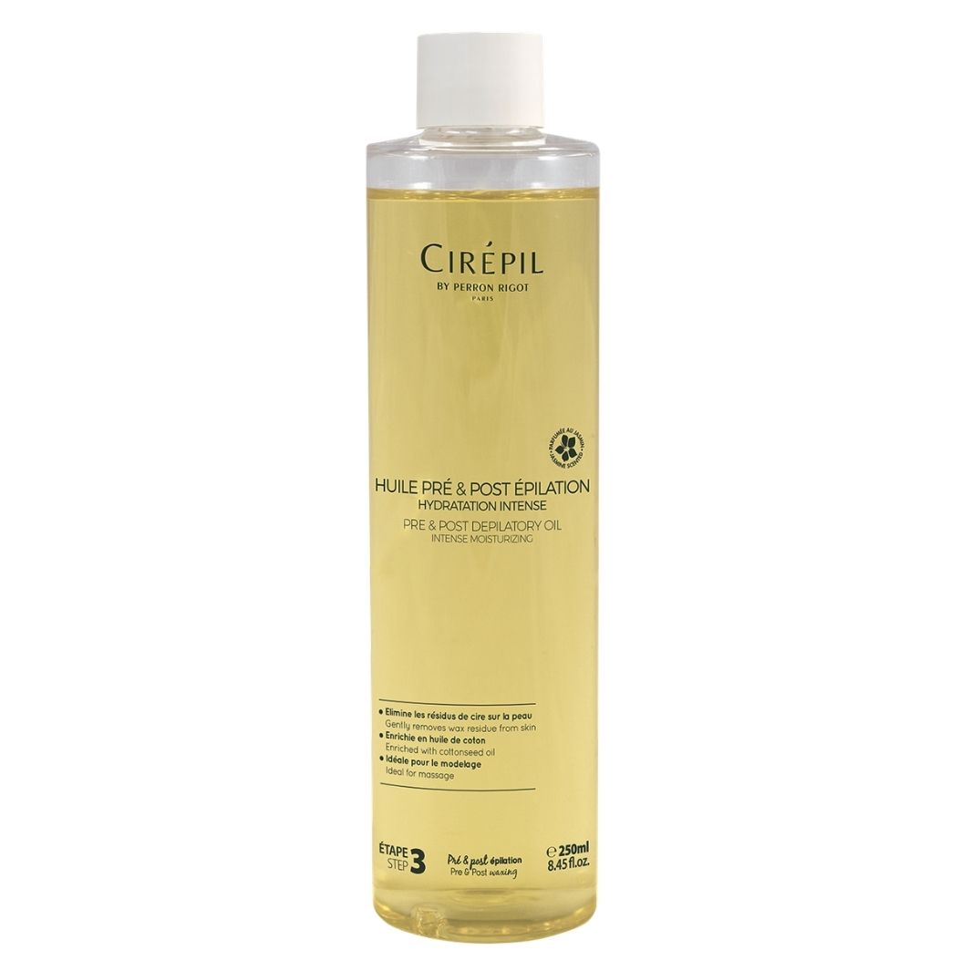 Cirepil Pre and Post Wax Jasmin Oil 250 ml Drop Top Bottle