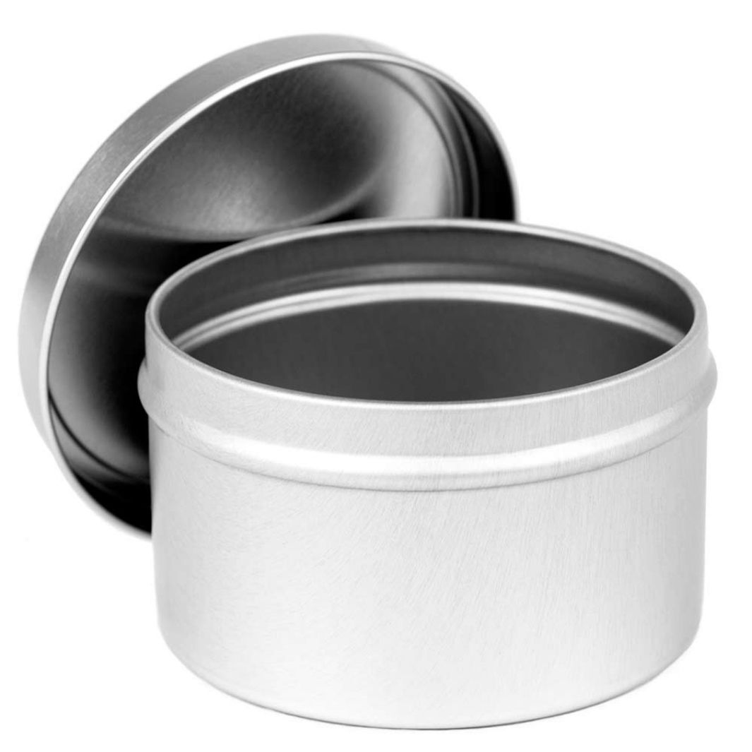 Empty Metal Wax Tin with Lid