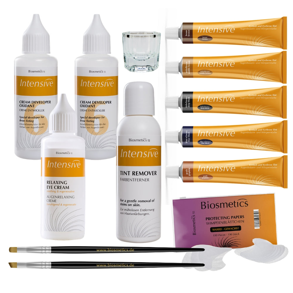 Intensive Tint Professional Eyelash and Eyebrow Tinting Kit Gold Tube