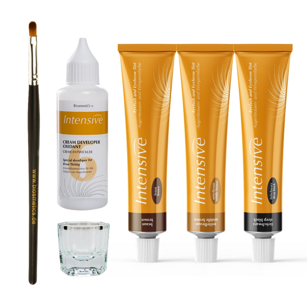 Intensive Lash and Brow Tint Starter Kit in Gold Tube for professionals