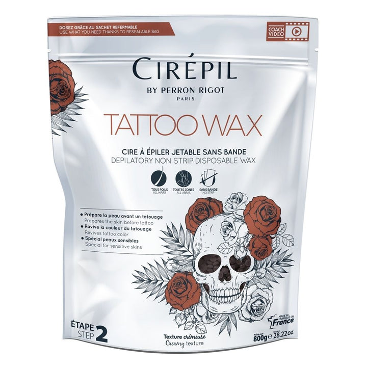 Cirepil Tattoo Creamy Dark Grey Hard Wax Beads 800g Bag