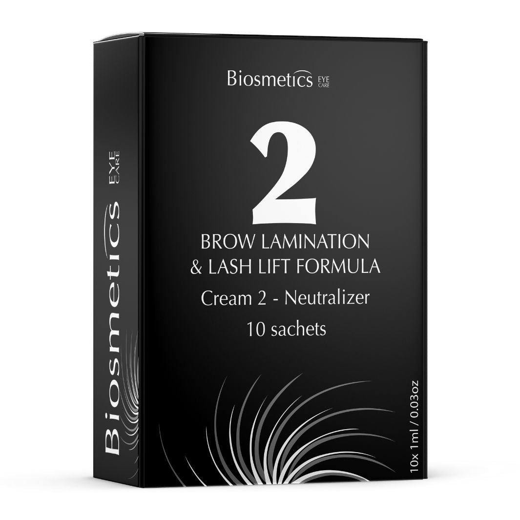 Biosmetics Intensive Eyelash Lift and Brow Lamination Neutralizer Cream Step 2 Sachets