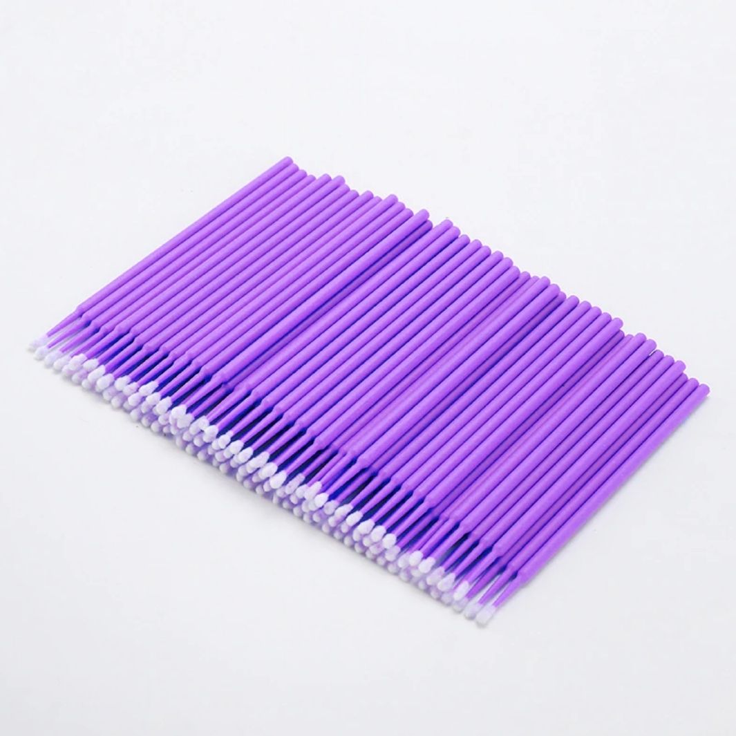 Purple Micro Brush Applicators Microfiber Tip 1.5 mm 100 ct