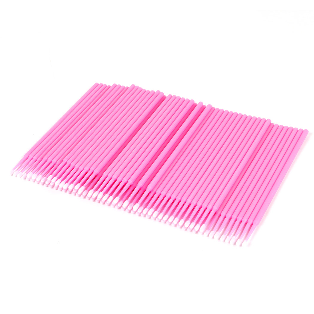 Pink Micro Brush Applicators Microfiber Tip 2 mm 100 ct