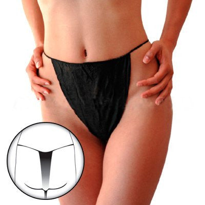 Disposable Thong for Women - Black, 25 ct